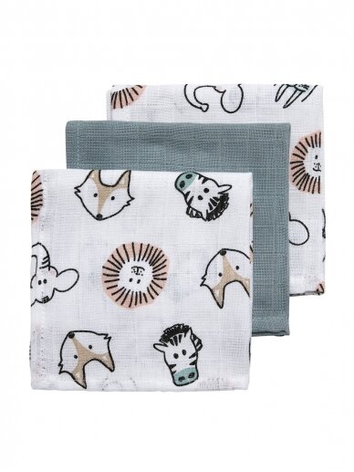 Musliinimähe, 3 tk, Meyco Baby, 30x30 Musliinimähe, 3 tk, Meyco Baby, 30x30