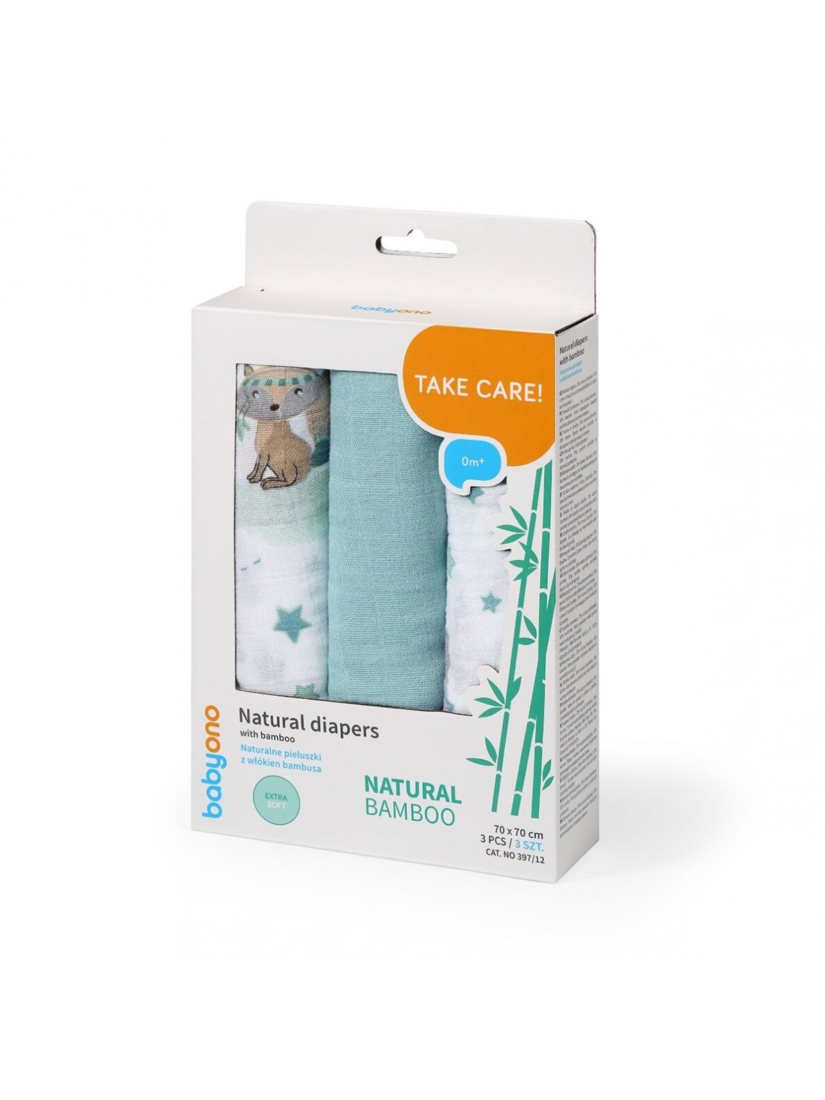 Muslin mähe BabyOno 397/12, 3 tk. 4 Muslin mähe BabyOno 397/12, 3 tk. 4