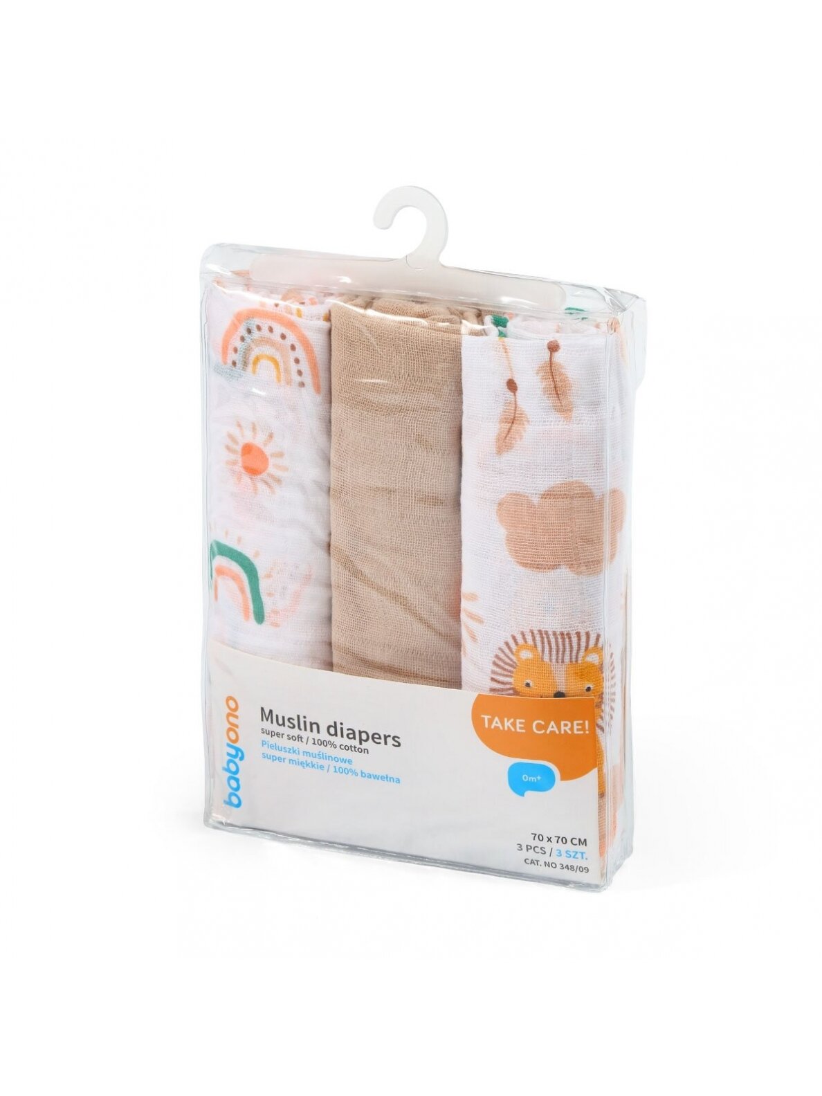 Musliinmähkmed BabyOno, 3 tk 3 tk. 348/08