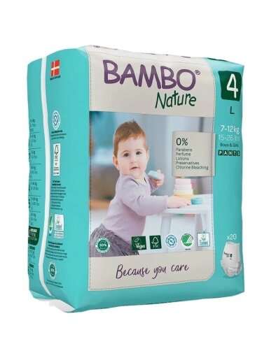 Bambo Nature Pants size 4 (7-12 kg / 15-26 lbs ), 20 pcs