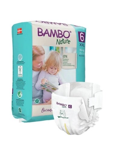 Bambo nature diapers, size 6/XXL, 16+kg, 20 pcs.