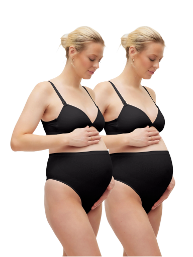 Maternity panties MLHEAL, 2 pcs., Mama;licious (Black)