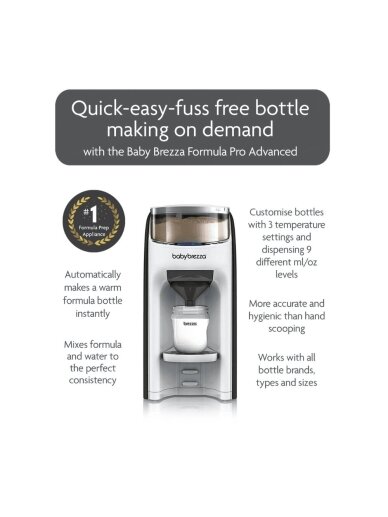 Baby brezza Formula pro advanced milk formula preparation machine, White 4 Baby brezza Formula pro advanced milk formula preparation machine, White 4