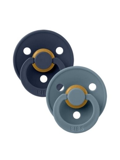 BIBS Colour Round Pacifier - 2 pcs. (Deep Space) 6+months BIBS Colour Round Pacifier - 2 pcs. (Deep Space) 6+months