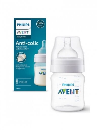 Pudel Philips Avent Natural Anti-colic SCY100/01 0m+, 125 ml