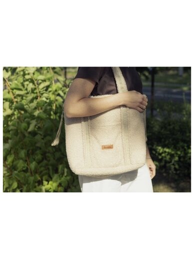 Bouclé Stroller Bag Classic, Light Beige, Sensillo 3 Bouclé Stroller Bag Classic, Light Beige, Sensillo 3