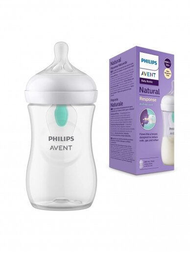 Baby Bottle with Airfree vent, 260ml, 1m+, by Philips AVENT Baby Bottle with Airfree vent, 260ml, 1m+, by Philips AVENT
