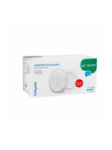 Ühekordsed rinnapadjad BabyOno Comfort 296, 70tk