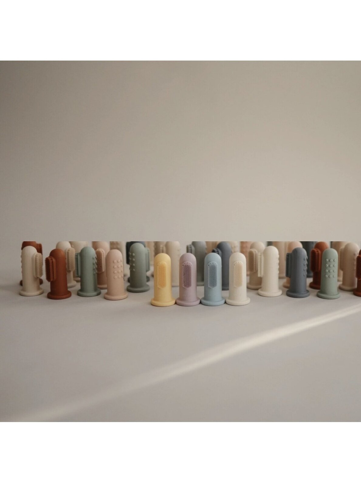 Mushie sõrmehambaharjad, 2 tk, Shifting Sand / Cambridge Blue 2