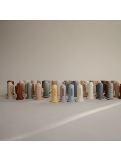 Mushie sõrmehambaharjad, 2 tk, Shifting Sand / Cambridge Blue 2
