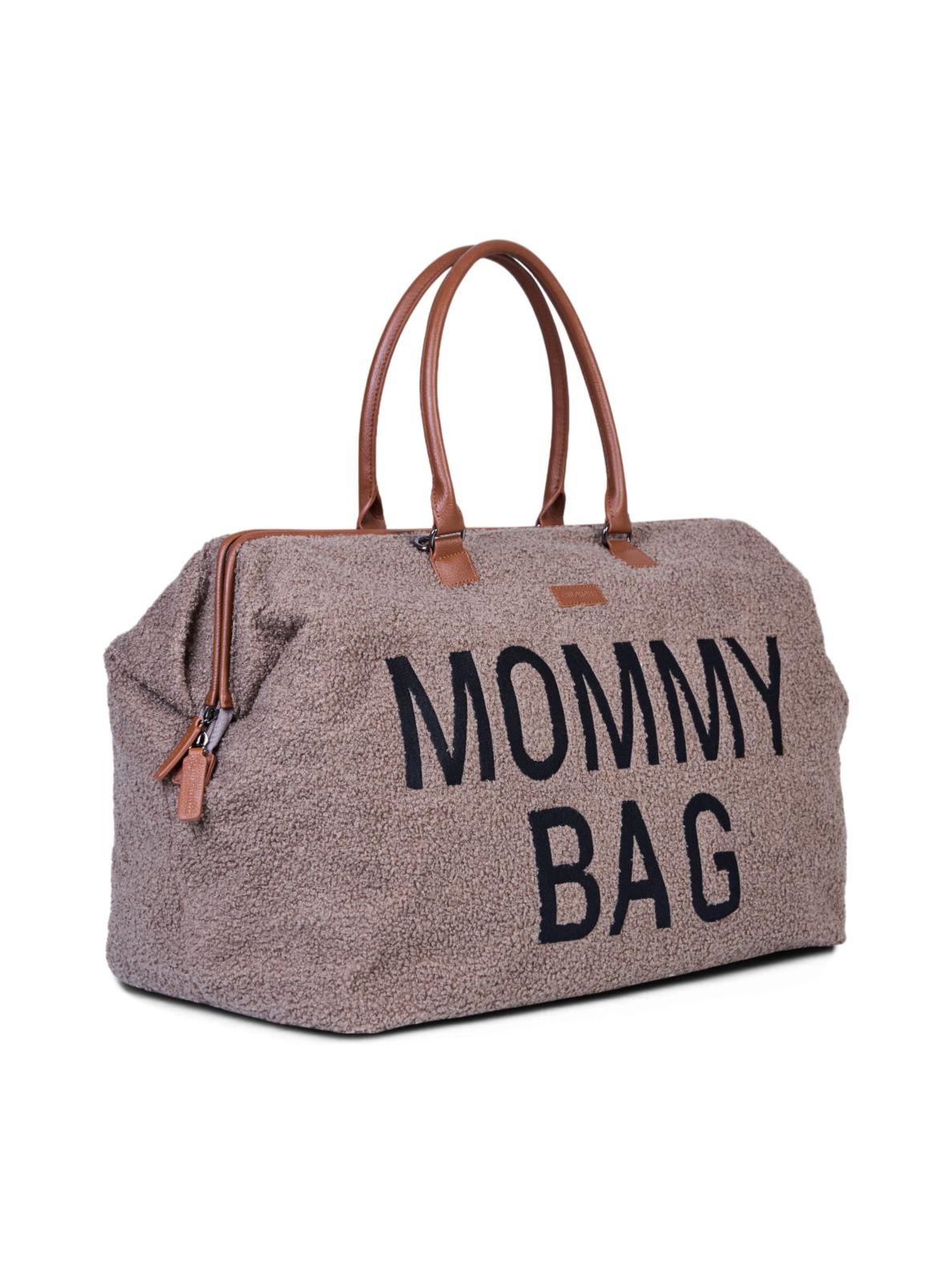 Childhome Mommy Bag Signature mähkmekott, helepruun, teddy-kangast 2