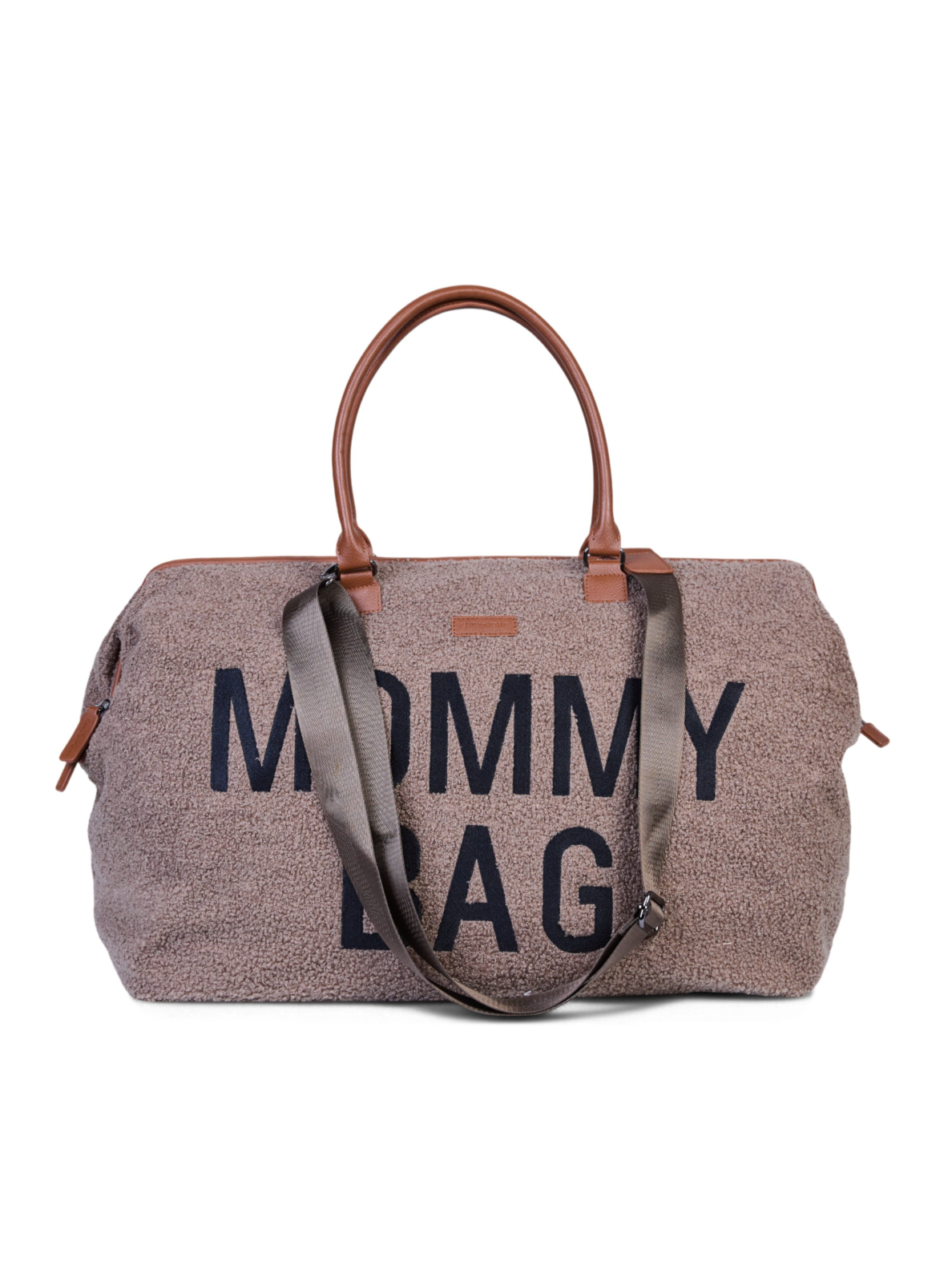 Childhome Mommy Bag Signature mähkmekott, helepruun, teddy-kangast 6 Childhome Mommy Bag Signature mähkmekott, helepruun, teddy-kangast 6