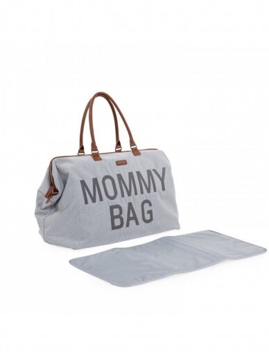 Childhome Mommy Bag beebitarvete kott, canvas, hall 1 Childhome Mommy Bag beebitarvete kott, canvas, hall 1