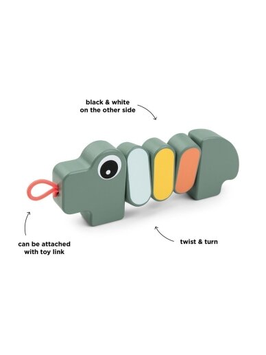 Done by Deer wooden toy Twist & Turn Croco Green 1 Done by Deer wooden toy Twist & Turn Croco Green 1