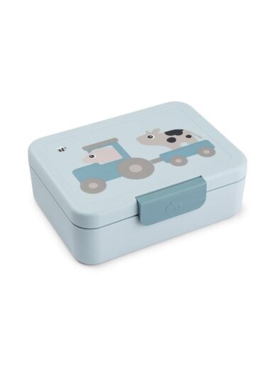 Done by Deer Lunch Box with divider Tiny Farm, blue