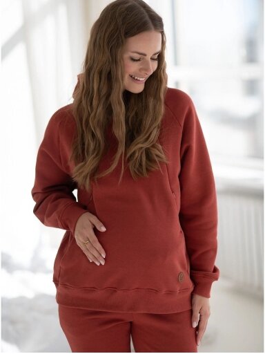 Maternity sweater MOTHERHOOD (Chili oil)