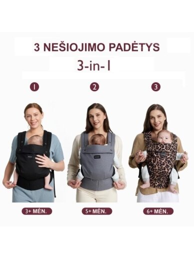 Momcozy ergonoomiline beebi kandmiseade, must 5