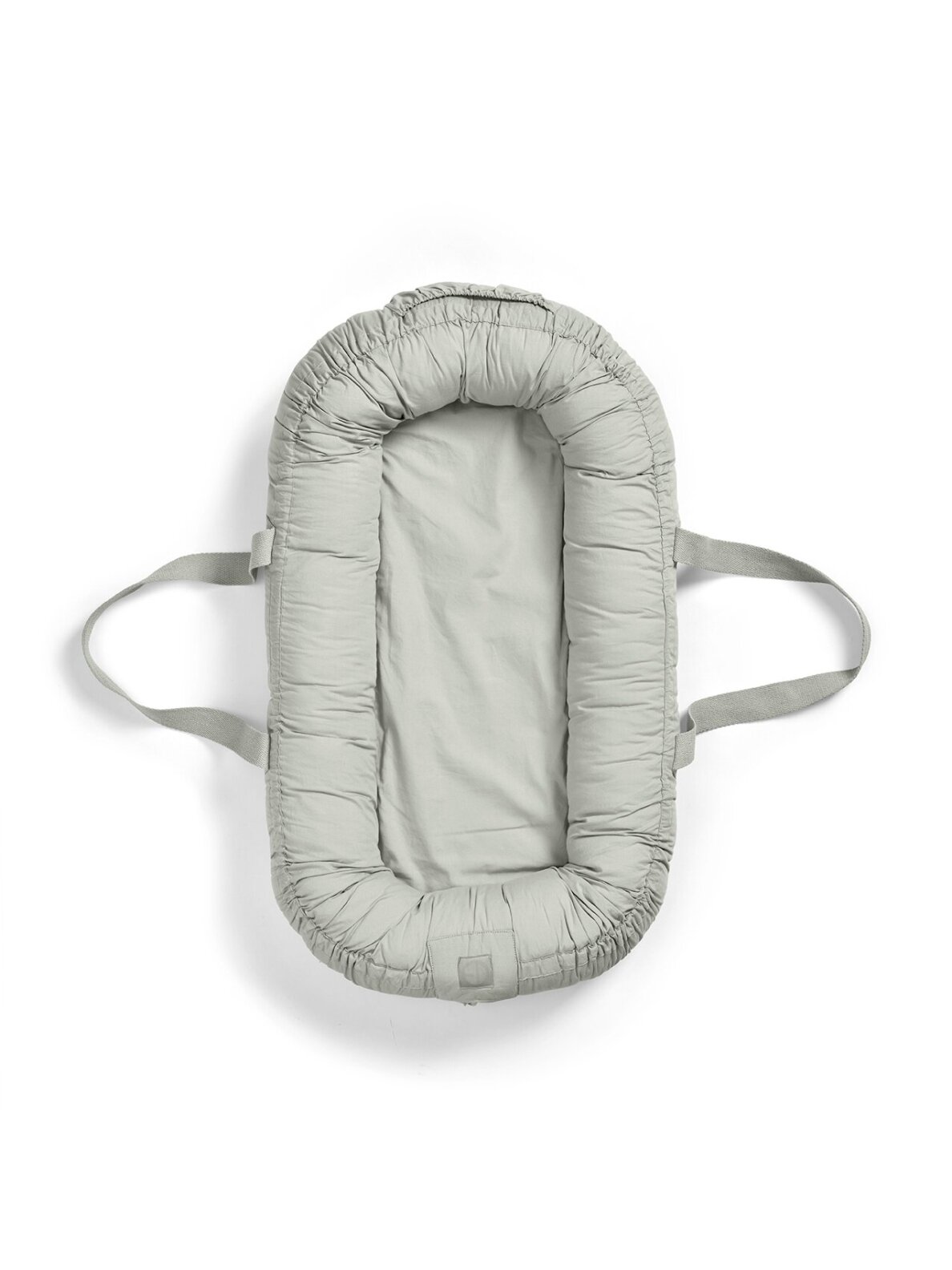 Elodie organic cotton baby nest 0+ with handles (mineral green)