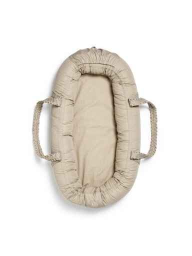 Elodie organic cotton baby nest 0+ with handles Taupe
