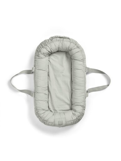 Elodie organic cotton baby nest 0+ with handles (mineral green) Elodie organic cotton baby nest 0+ with handles (mineral green)