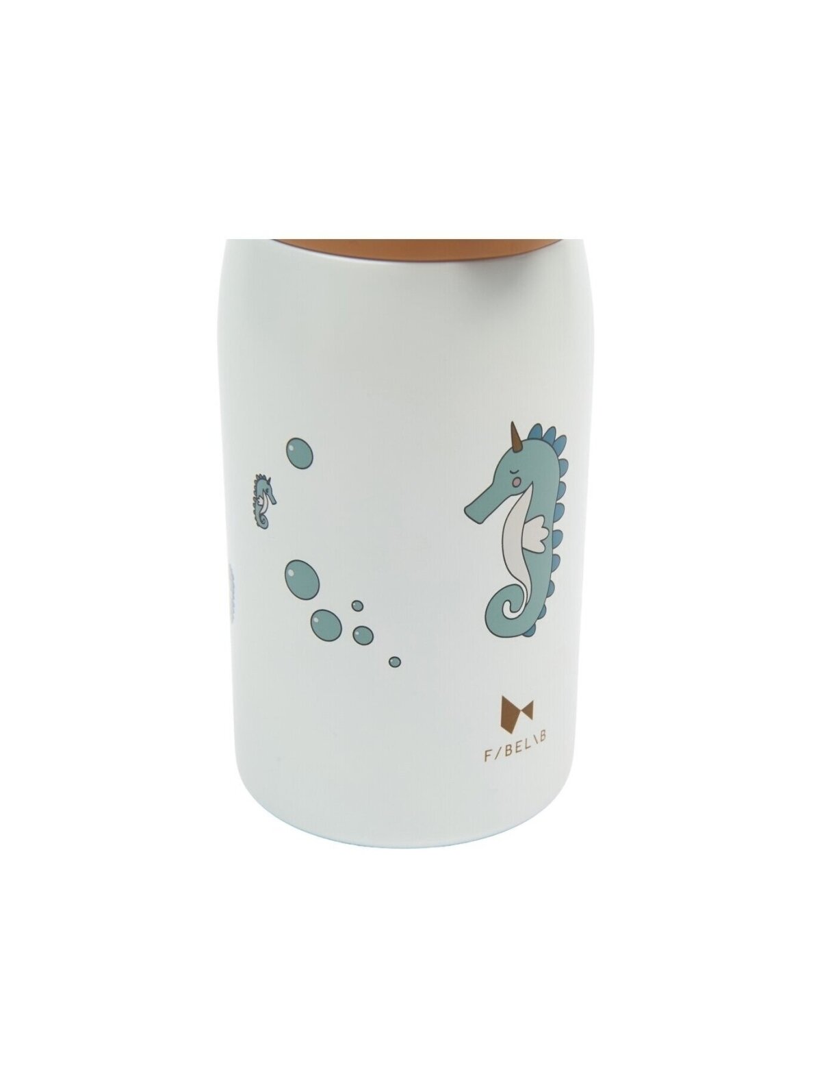 Roostevabast terasest joogipudel merihobuse mustriga, 320 ml 2