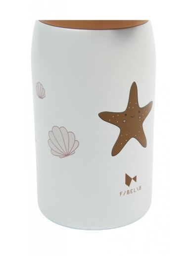 Roostevabast terasest joogipudel meritähe mustriga, 320 ml 2