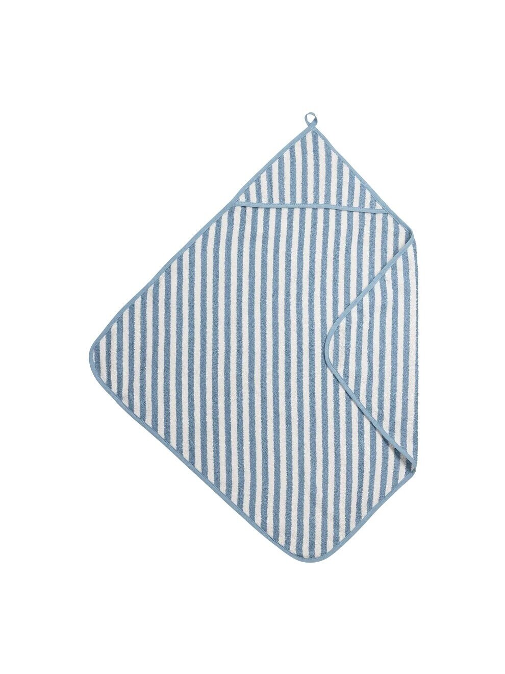 Bathcape basic terry 75x75, by Meyco Baby Stripe jeans blue