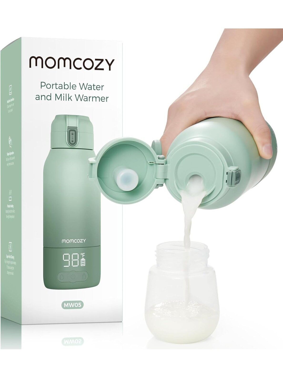 Rechargeable breast milk and water warmer, MOMCOZY
