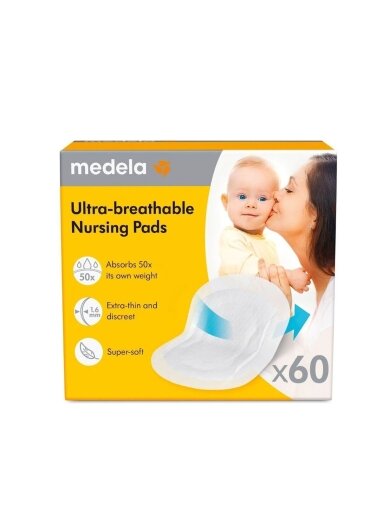 Bra pads, Ultra-breathable, 60 pcs. Medela Bra pads, Ultra-breathable, 60 pcs. Medela