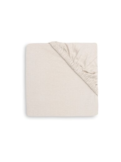 Jollein Fitted Sheet Jersey, 60x120 cm, Sand