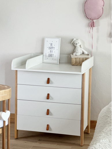 SCANDI Dresser with Changing Table, White/Natural 3 SCANDI Dresser with Changing Table, White/Natural 3