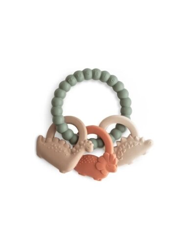 Teething Ring, Mushie (Dino) Teething Ring, Mushie (Dino)