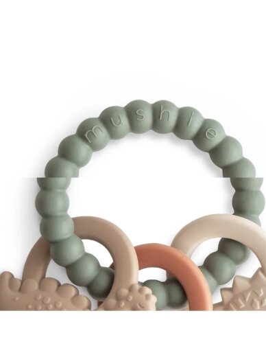 Teething Ring, Mushie (Dino) 1