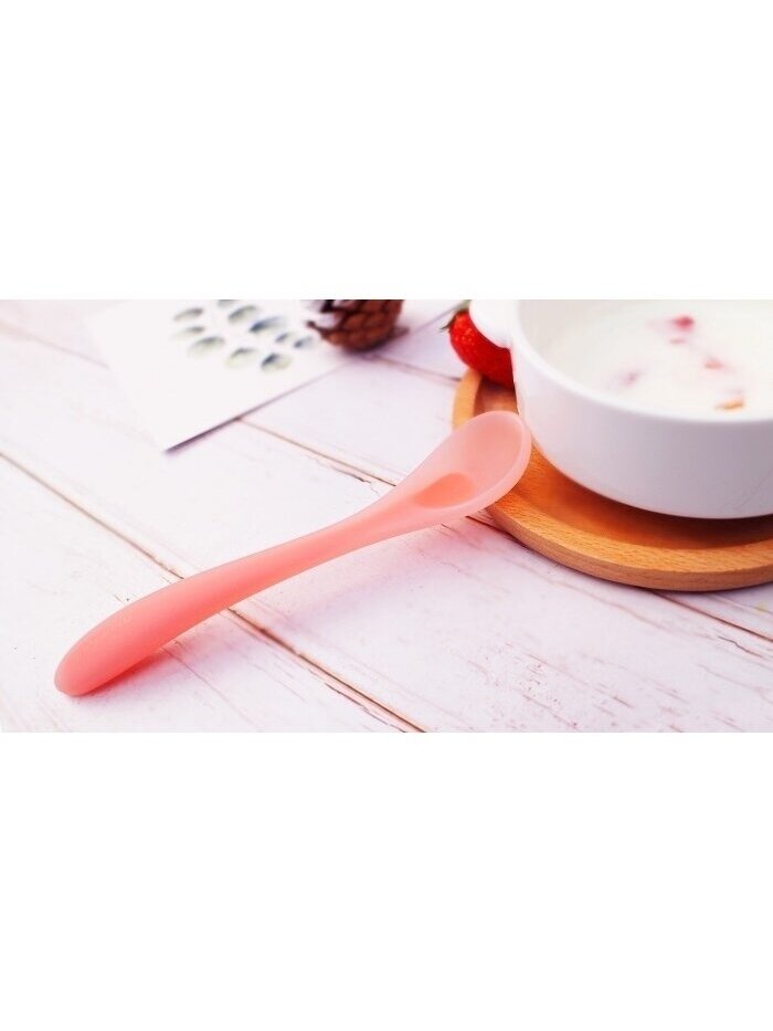 Mombella silicone spoons 2pcs, 3 months+ (Pink) 2