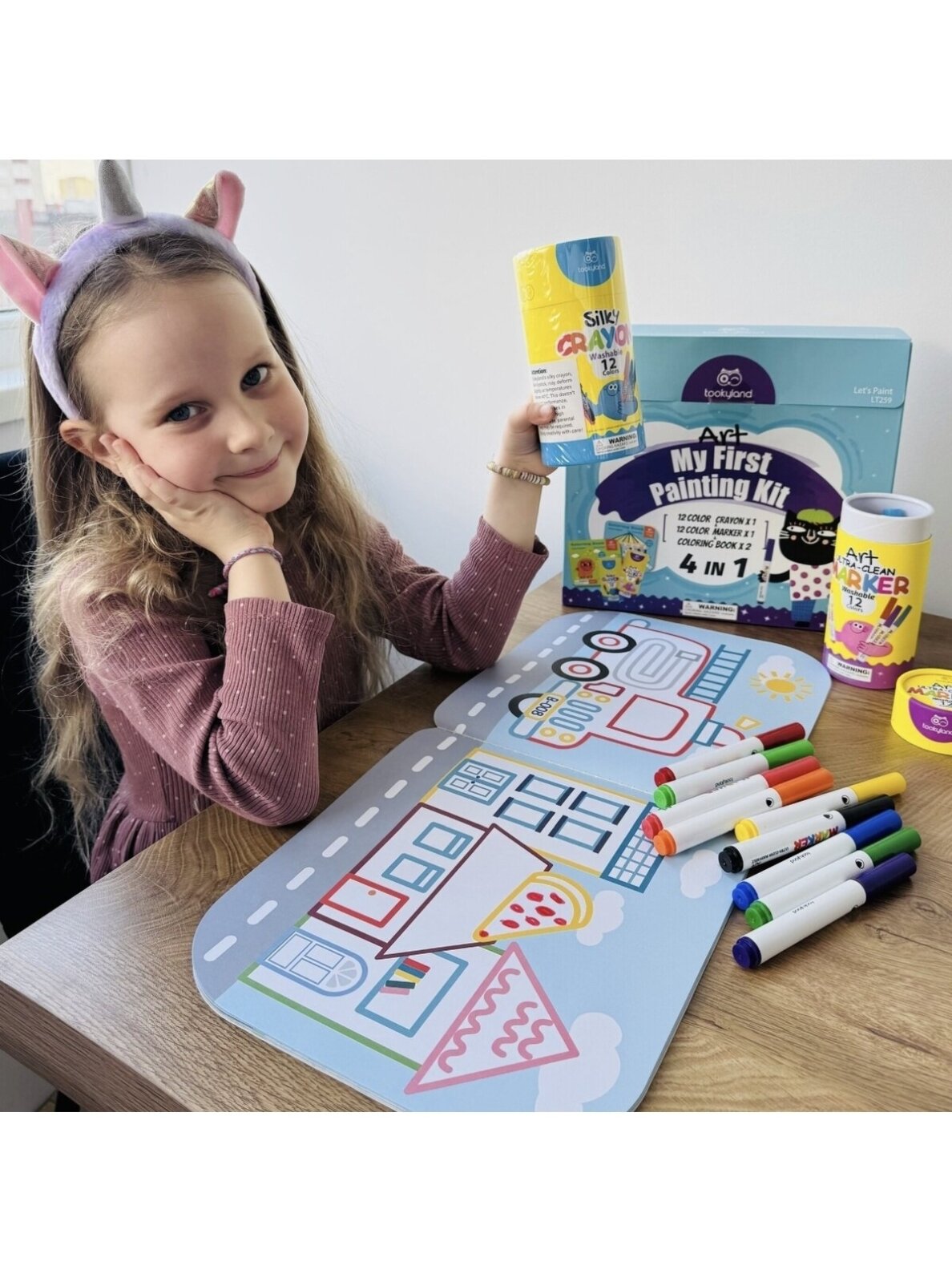 My First Painting Kit 4-in-1 Creative Set, 26 pcs, Tookyland 2 My First Painting Kit 4-in-1 Creative Set, 26 pcs, Tookyland 2