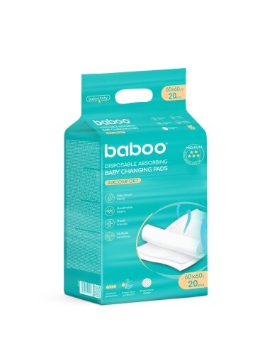 Baby changing mats, 20 pcs., 60x60 Baboo®
