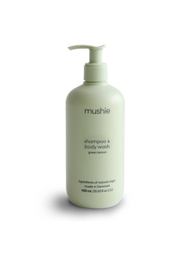Mushie beebi šampoon ja pesugeel, Green Lemon, 400 ml
