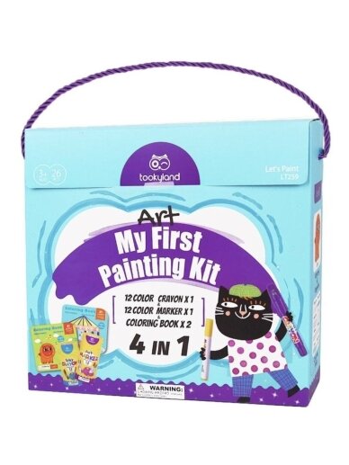 My First Painting Kit 4-in-1 Creative Set, 26 pcs, Tookyland