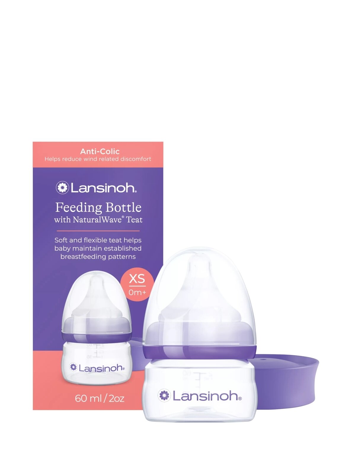 Lansinoh feeding bottle with teat Momma, 60ml 0m+ Lansinoh feeding bottle with teat Momma, 60ml 0m+