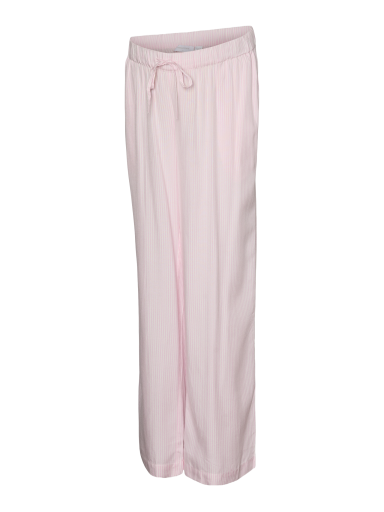 Maternity casual pants MLNICOLA, Mama;licious (pink/white)