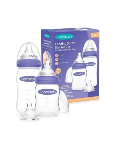 Lansinoh ® komplekt lutipudelid (160ml ja 240ml) ja toitmislutid (S/M/F)