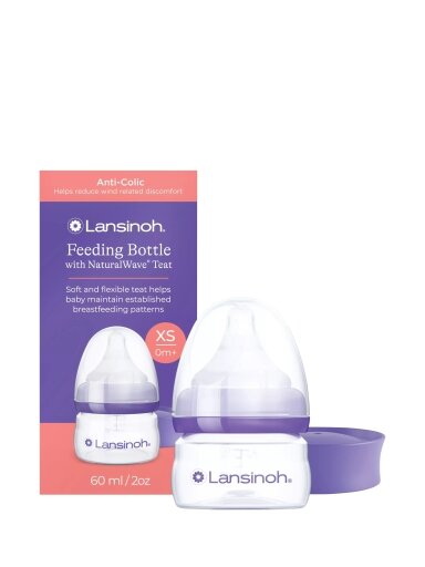 Lansinoh feeding bottle with teat Momma, 60ml 0m+