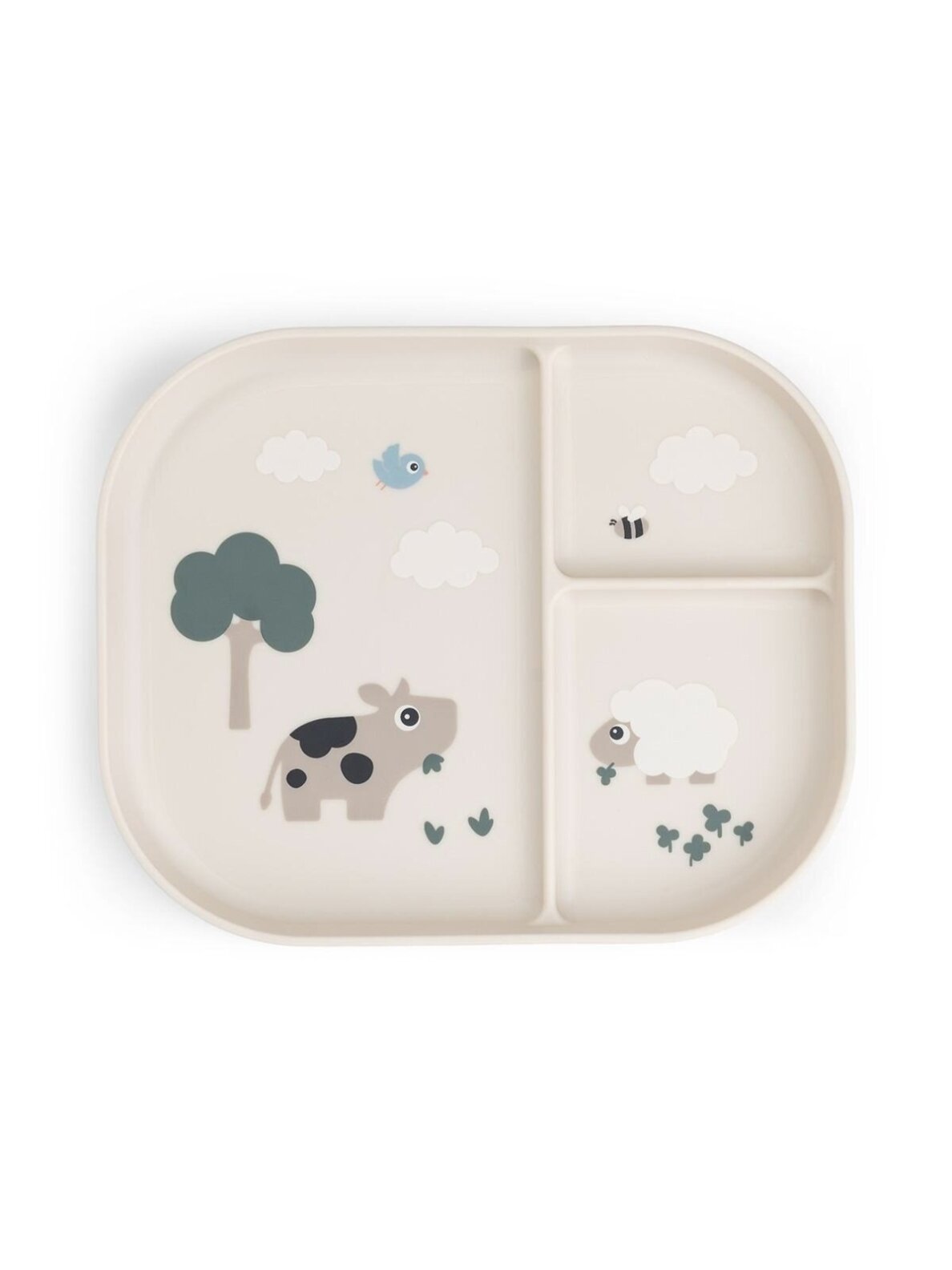 Foodie compartment plate, Done by Deer (Tiny Farm Sand) Foodie compartment plate, Done by Deer (Tiny Farm Sand)