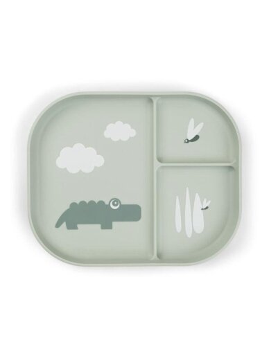 Foodie compartment plate, Done by Deer (Croco Green)