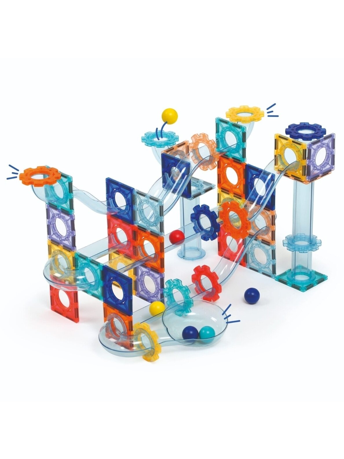 Magnetic marble run, 80 pieces, LUDI