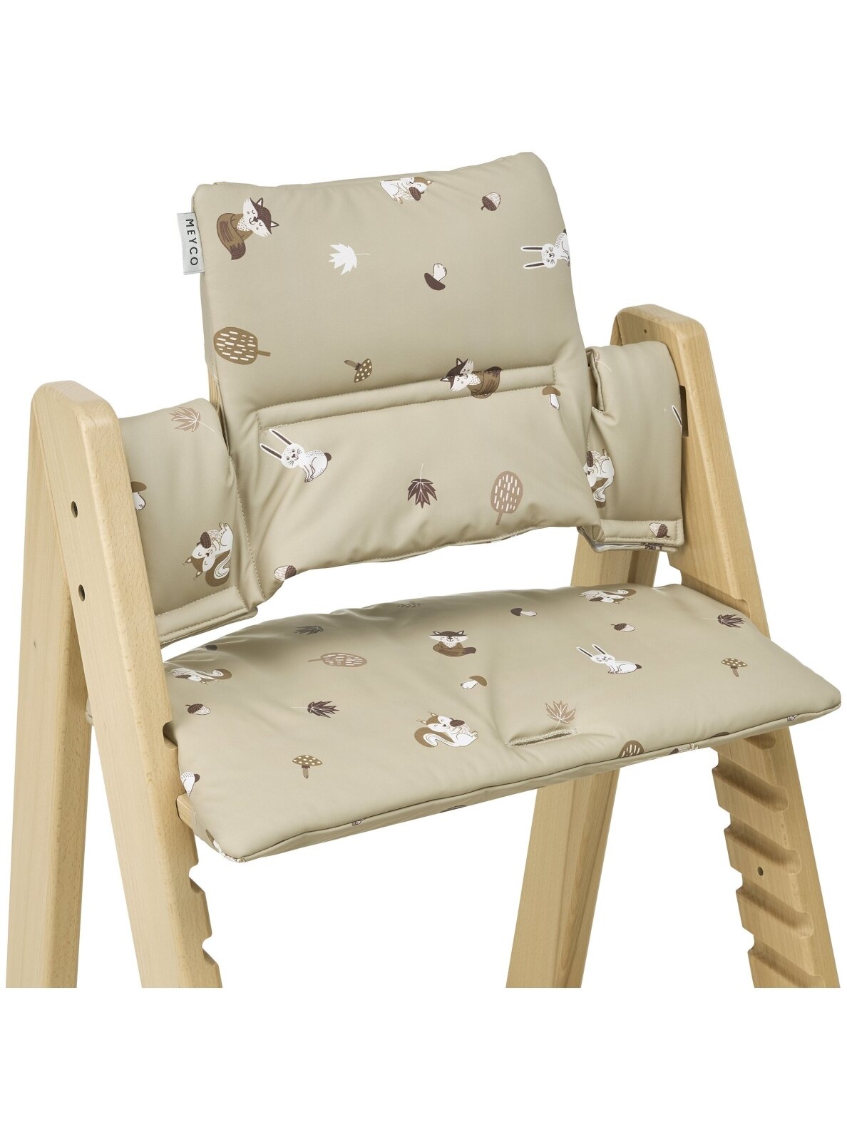 Highchair cushion for growth chair, Meyco Baby (Forest animal sand) 5 Highchair cushion for growth chair, Meyco Baby (Forest animal sand) 5