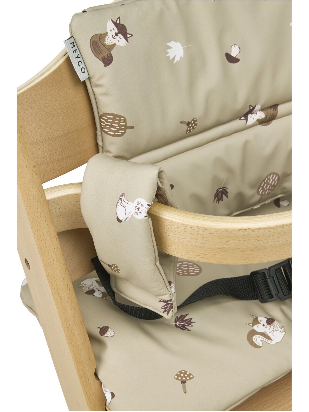 Highchair cushion for growth chair, Meyco Baby (Forest animal sand) 1 Highchair cushion for growth chair, Meyco Baby (Forest animal sand) 1