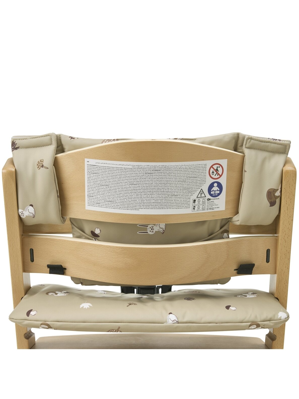 Highchair cushion for growth chair, Meyco Baby (Forest animal sand) 8 Highchair cushion for growth chair, Meyco Baby (Forest animal sand) 8