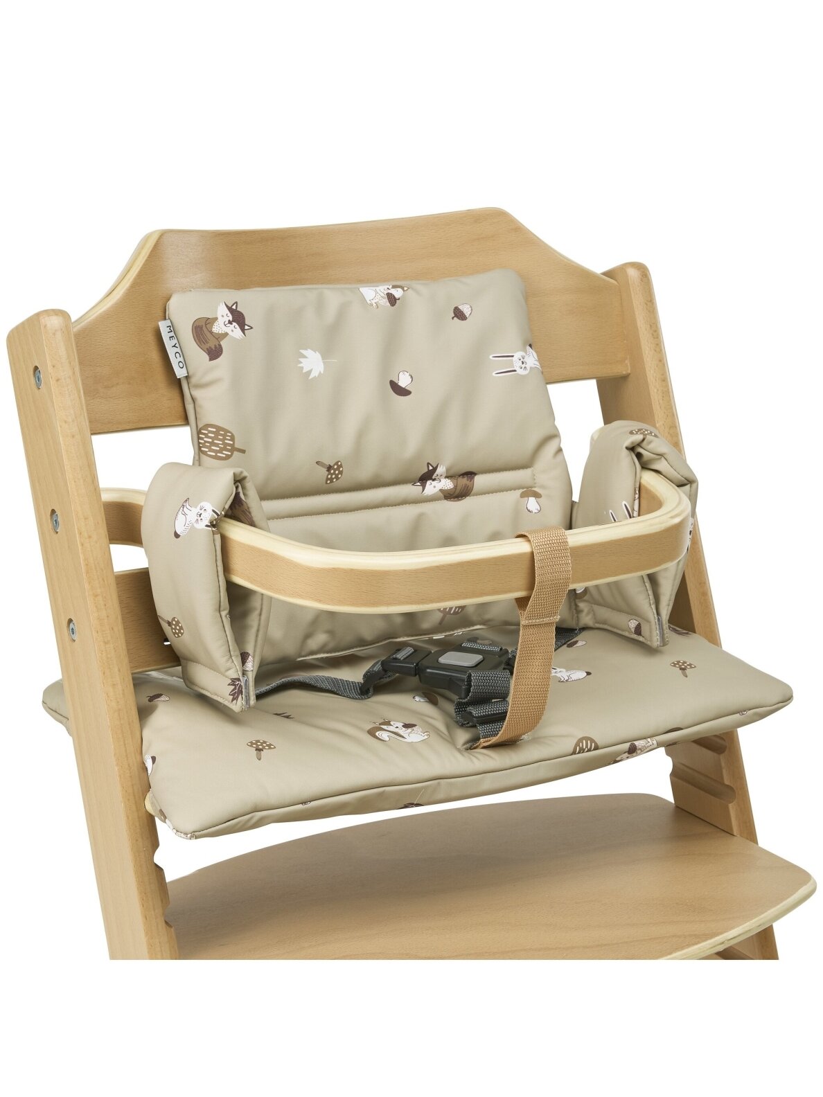 Highchair cushion for growth chair, Meyco Baby (Forest animal sand) Highchair cushion for growth chair, Meyco Baby (Forest animal sand)