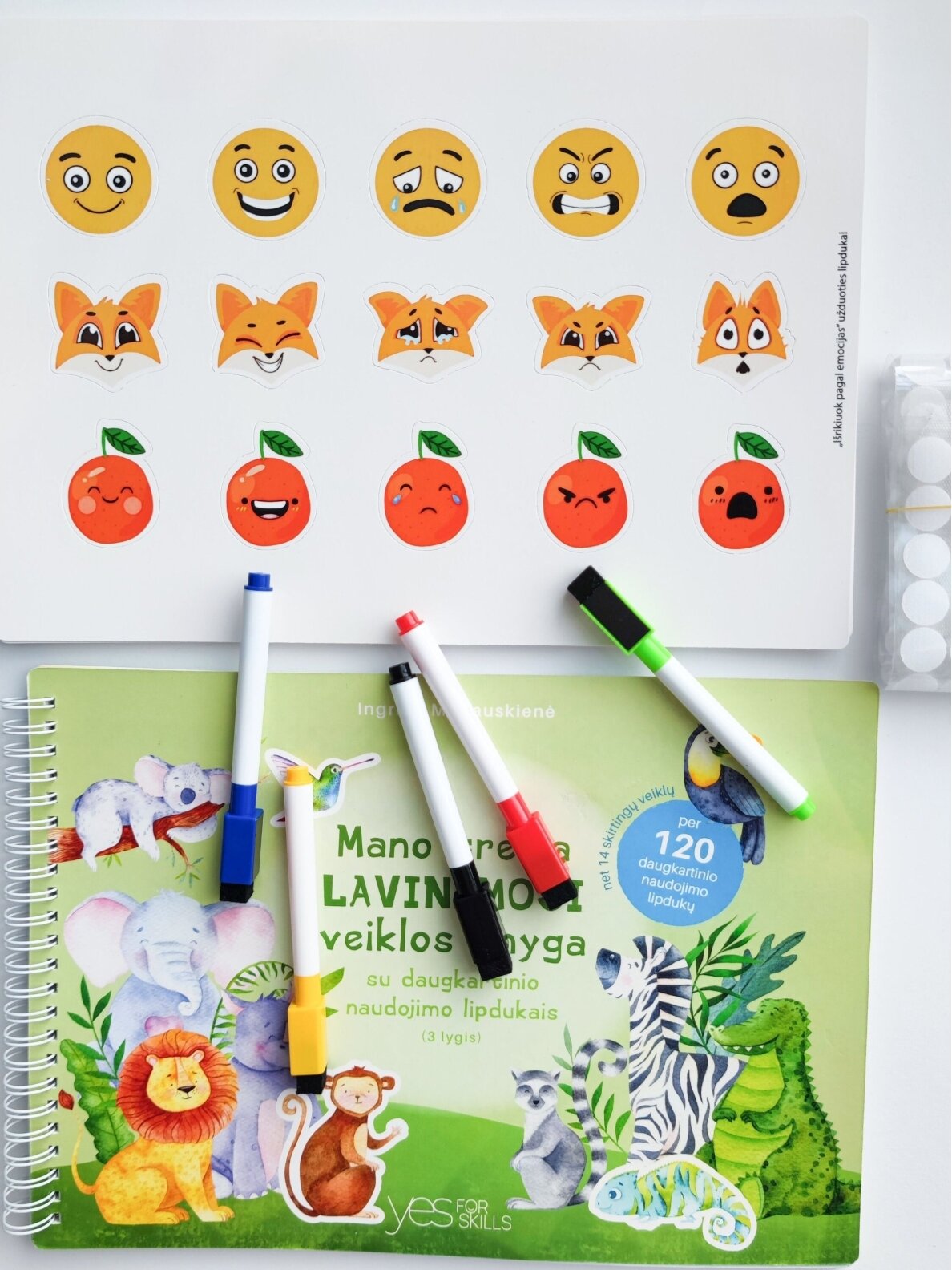 My third educational activity book with reusable stickers, Skilsas 1 My third educational activity book with reusable stickers, Skilsas 1
